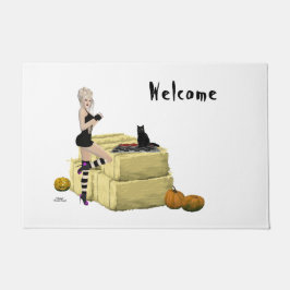 Felpudo Mat de la puerta del Chica de la garganta