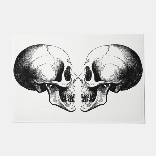 Felpudo Mat de la puerta del cráneo (Anverso)