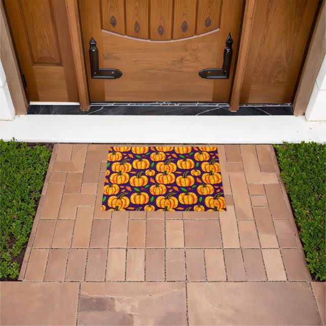 Felpudo Mat de la puerta del parche de calabaza (Exterior)