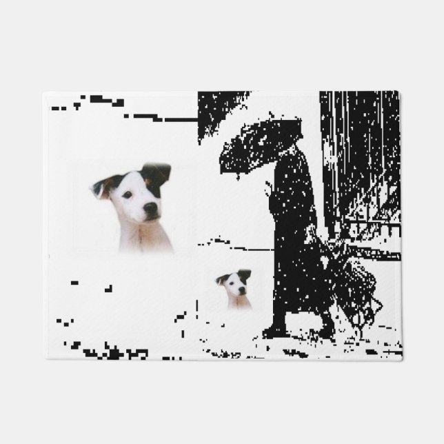 Felpudo Mat de la puerta del perro (Anverso)