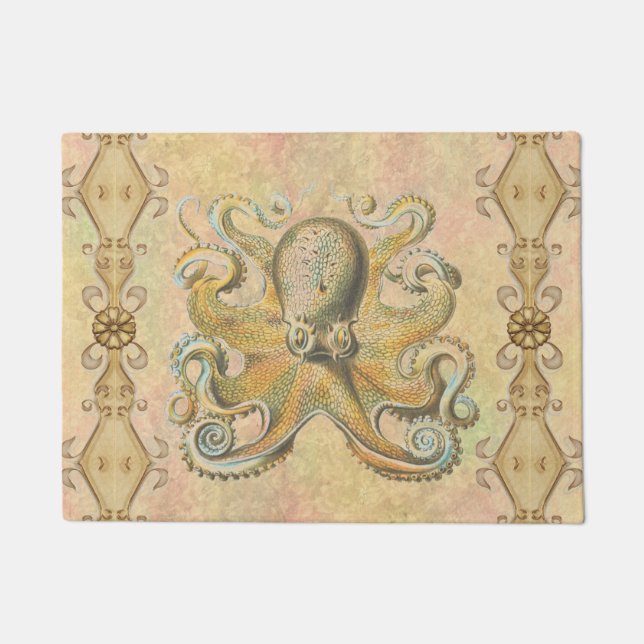 Felpudo Mat de la puerta del pulpo (Anverso)