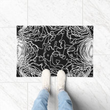 Mat de la puerta del yarn blanco