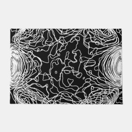 Felpudo Mat de la puerta del yarn blanco