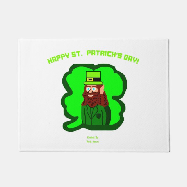 Felpudo Mat de la puerta mágica de Leprechaun (Anverso)