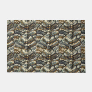 Felpudo Mat de la puerta - Patrón de hoja de Knit