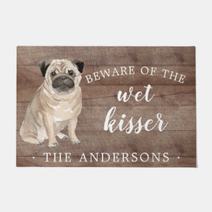 Felpudo Mat de la puerta personalizada del perro de pug