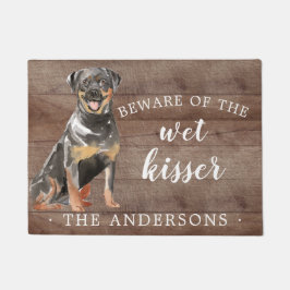 Felpudo Mat de la puerta personalizada del perro Rottweile