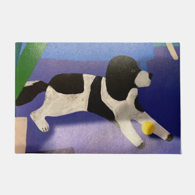 Felpudo Mat de perro y de bola (Anverso)