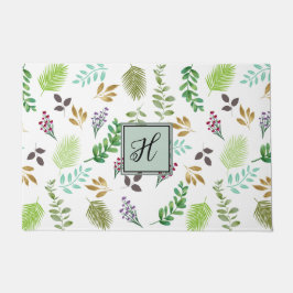 Felpudo Mat de puerta botánica personalizada