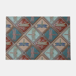 Felpudo Mat De Puerta Con Baldosas De Flora