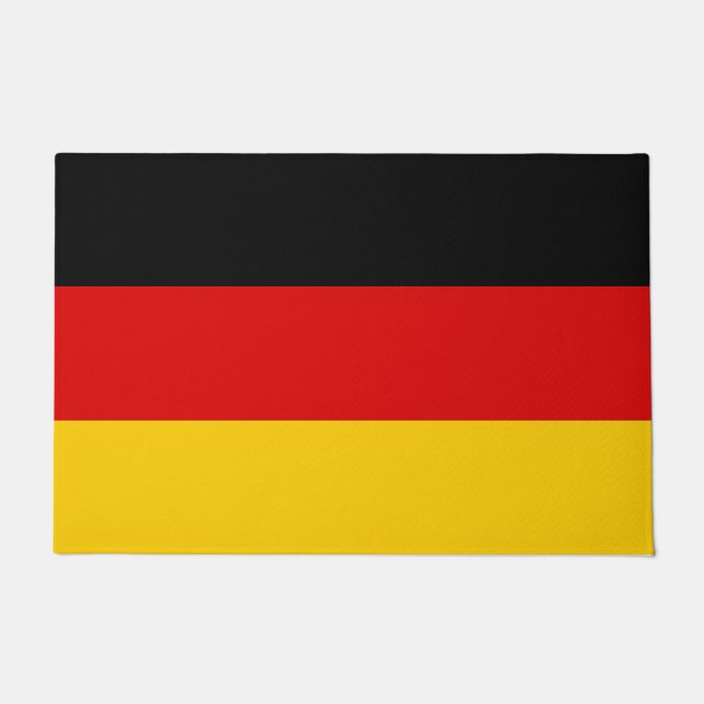 Felpudo Mat de puerta con bandera de Alemania (Anverso)