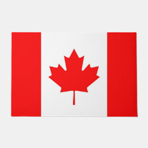 Felpudo Mat de puerta con bandera de Canadá