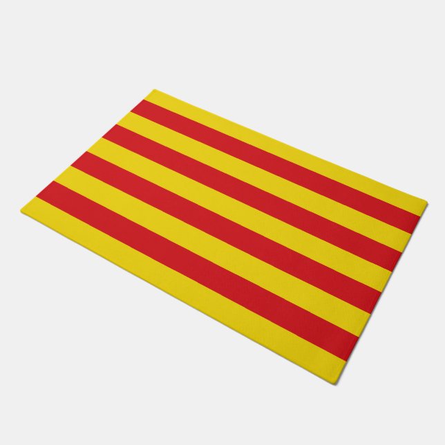 Felpudo Mat de puerta con bandera de Cataluña (Angular)