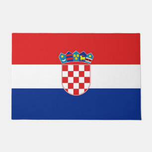 Felpudo Mat de puerta con bandera de Croacia