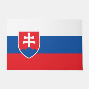 Felpudo Mat de puerta con bandera de Eslovaquia
