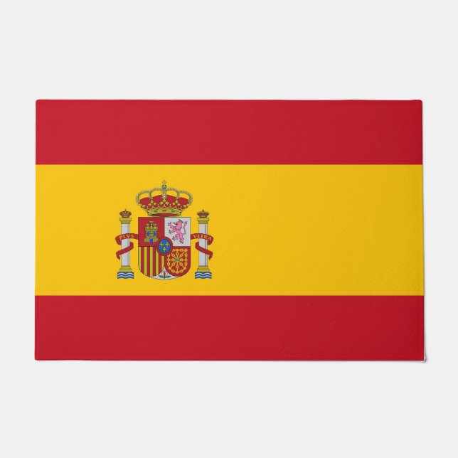 Felpudo Mat de puerta con bandera de España (Anverso)