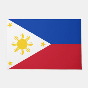 Felpudo Mat de puerta con bandera de Filipinas