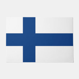 Felpudo Mat de puerta con bandera de Finlandia