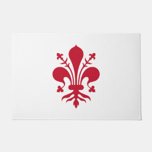 Felpudo Mat de puerta con bandera de Florencia, Italia