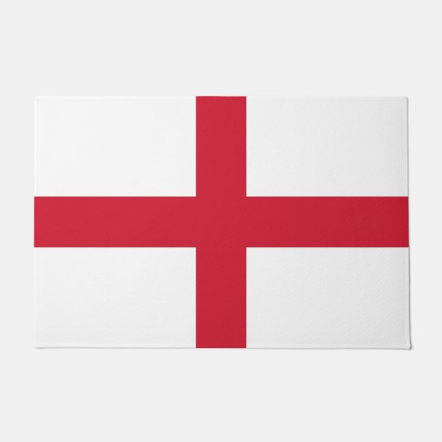 Felpudo Mat de puerta con bandera de Inglaterra, Reino Uni (Anverso)