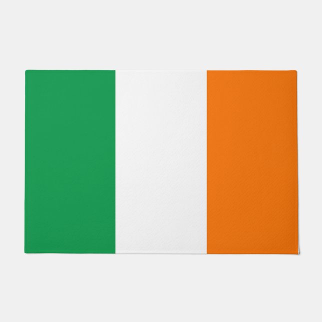 Felpudo Mat de puerta con bandera de Irlanda (Anverso)