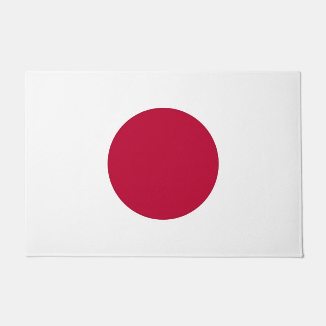 Felpudo Mat de puerta con bandera de Japón (Anverso)