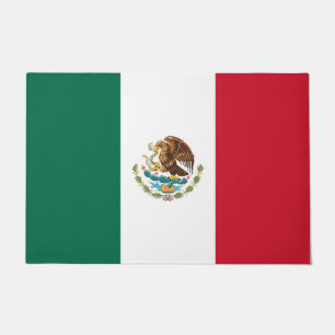 Felpudo Mat de puerta con bandera de México