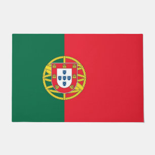 Felpudo Mat de puerta con bandera de Portugal