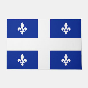 Felpudo Mat de puerta con bandera de Quebec, Canadá