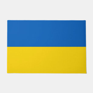 Felpudo Mat de puerta con bandera de Ucrania