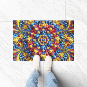Felpudo Mat de puerta con diseño de colores rumanos