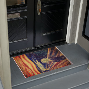 Felpudo Mat de puerta con la crema de Munch