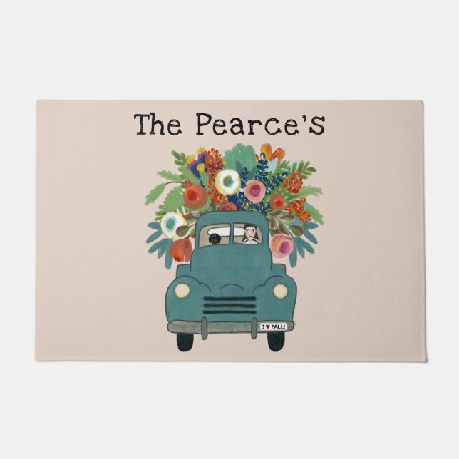 Felpudo Mat de puerta de caída personalizada (Anverso)