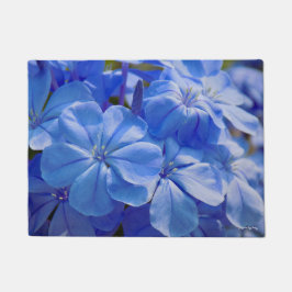 Felpudo Mat de puerta de flores azules
