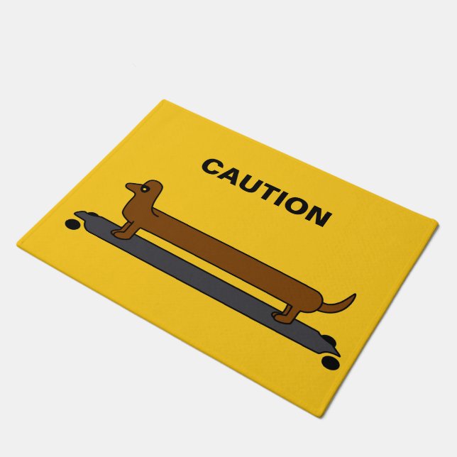 Felpudo Mat de puerta de perro dachshund (Angular)