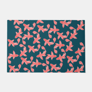 Felpudo Mat de puerta de pescado Koi