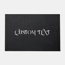 MAT DE PUERTA DE TEXTO PERSONALIZADA CON CUERO NEG