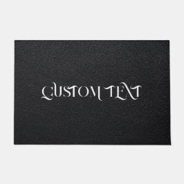 FELPUDO MAT DE PUERTA DE TEXTO PERSONALIZADA CON CUERO NEG