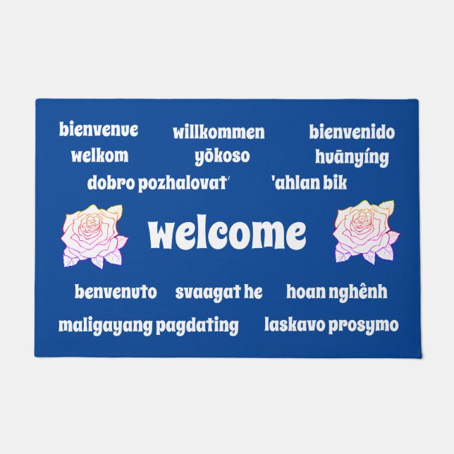 Felpudo Mat de puerta multilingüe (Anverso)