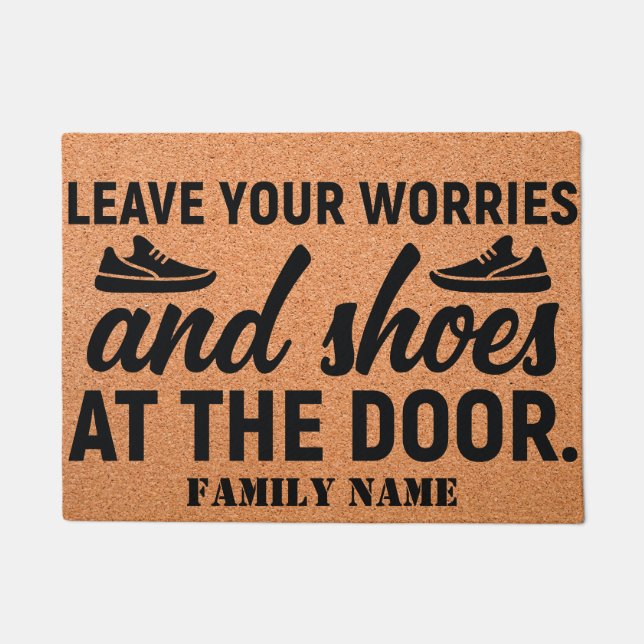 Felpudo Mat de puerta para regalo personalizado interior o (Anverso)