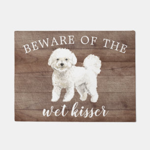 Felpudo Mat de puerta personalizada de Bichon Frise Dog