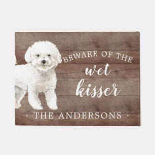 Felpudo Mat de puerta personalizada de Bichon Frise Dog
