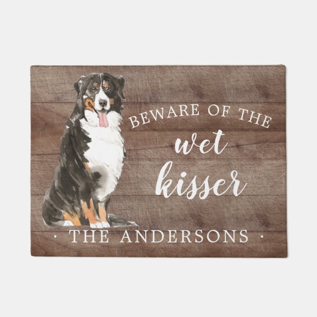 Felpudo Mat de puerta personalizada de perro de montaña de (Anverso)
