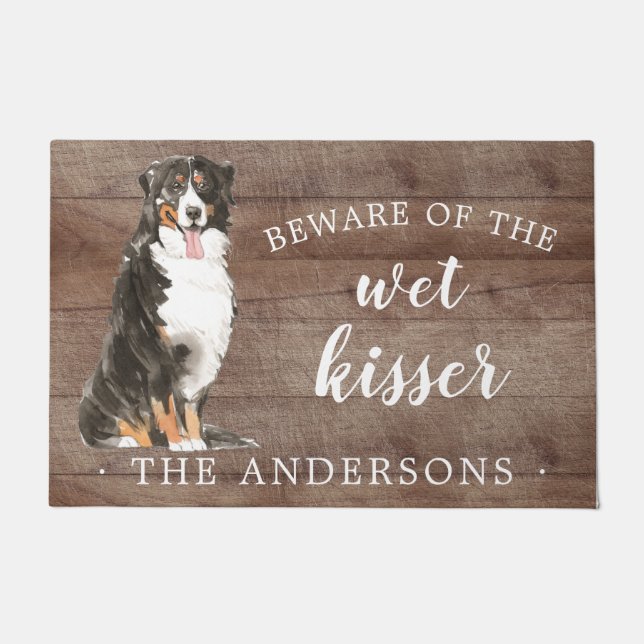 Felpudo Mat de puerta personalizada de perro de montaña de (Anverso)