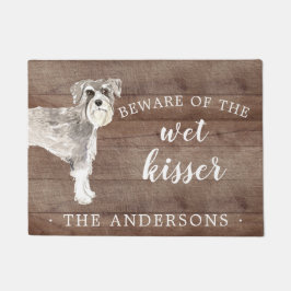 Felpudo Mat de puerta personalizada de perro Schnauzer