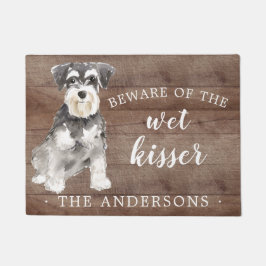 Felpudo Mat de puerta personalizada de Schnauzer Dog en mi