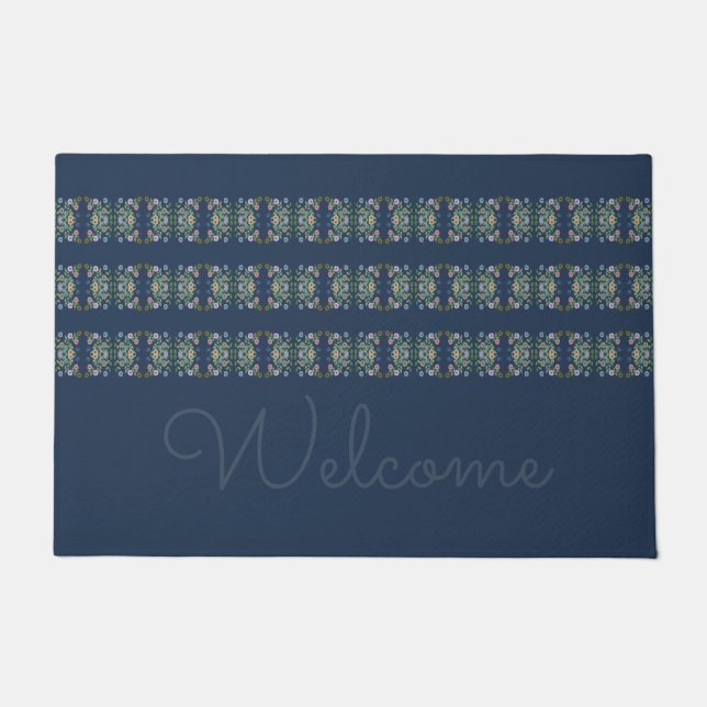 Felpudo Mat De Puerta Personalizada En Blues (Anverso)