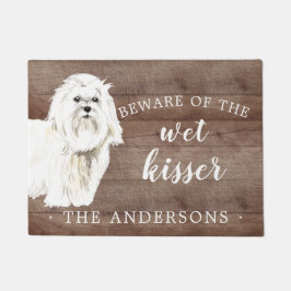 Felpudo Mat de puerta personalizada para perros malteses