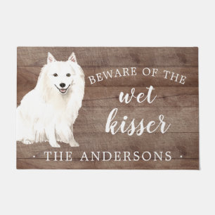 Felpudo Mat de puerta personalizado de Spitz Dog japonés