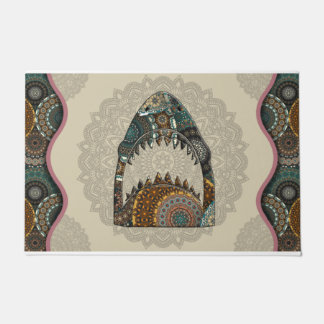 Felpudo Mat de puerta temática de Shark Sasquatch Yeti